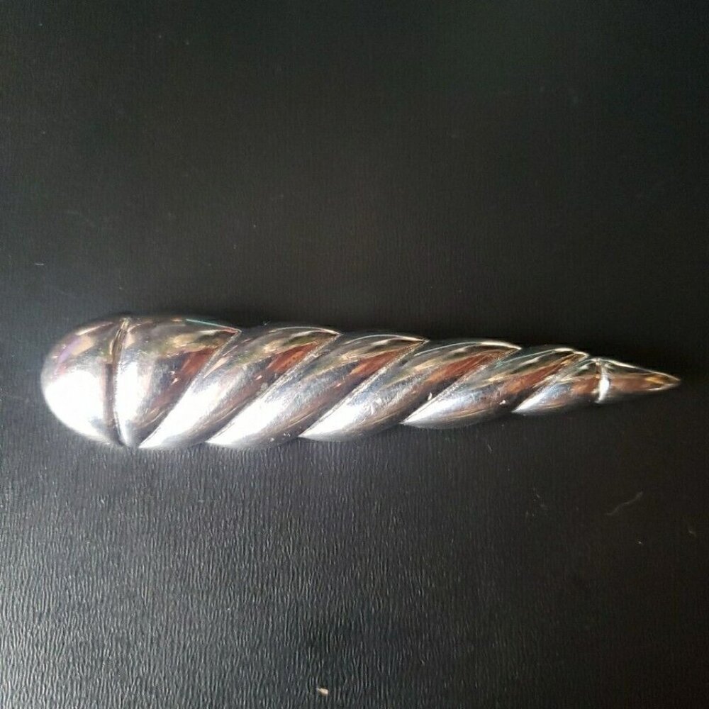 M. Jent Silver Seashell Brooch 3.5 inch